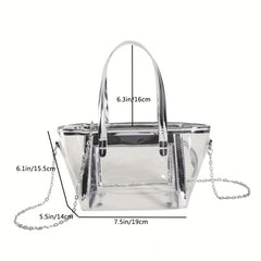 Niche Transparent Satchel Bag Crossbody Chain Bag Women's Handbag