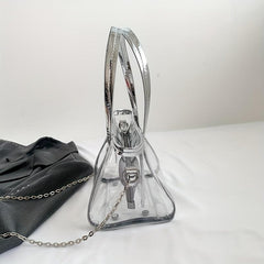 Niche Transparent Satchel Bag Crossbody Chain Bag Women's Handbag