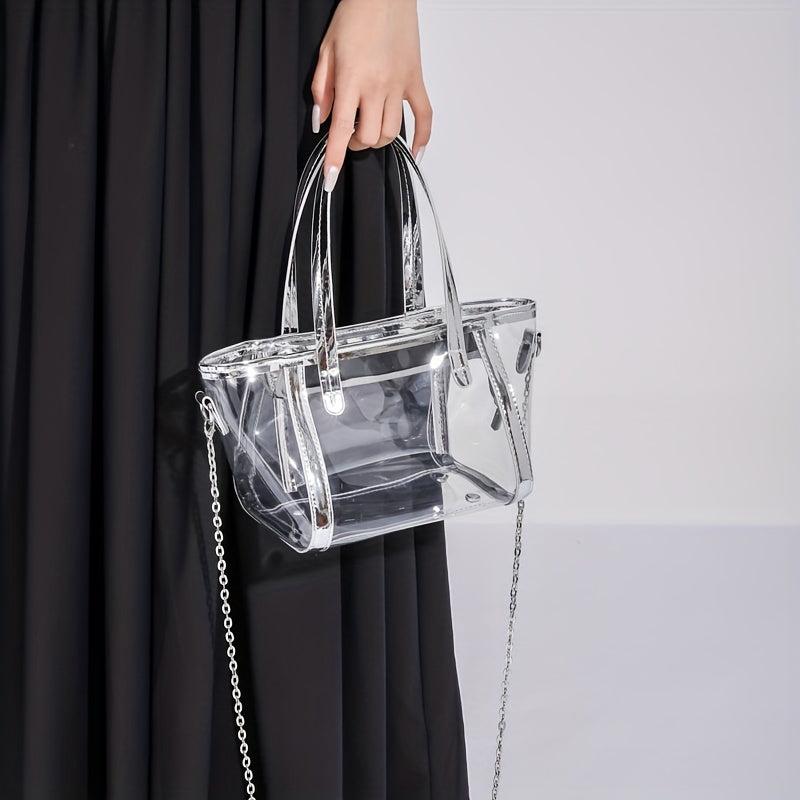 Niche Transparent Satchel Bag Crossbody Chain Bag Women's Handbag