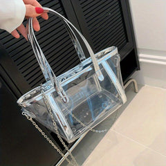 Niche Transparent Satchel Bag Crossbody Chain Bag Women's Handbag