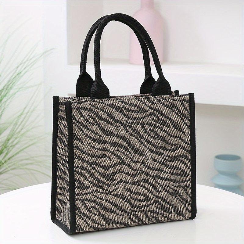 Houndstooth Pattern Tote Bag Portable Commuter Handbags