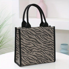 Houndstooth Pattern Tote Bag Portable Commuter Handbags