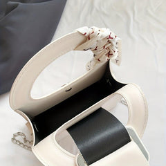Minimalist Solid Satchel Bag With Buckle Handbag