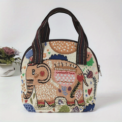 Embroidered Butterfly Shell Handbag Women's Ethnic Satchel Bag