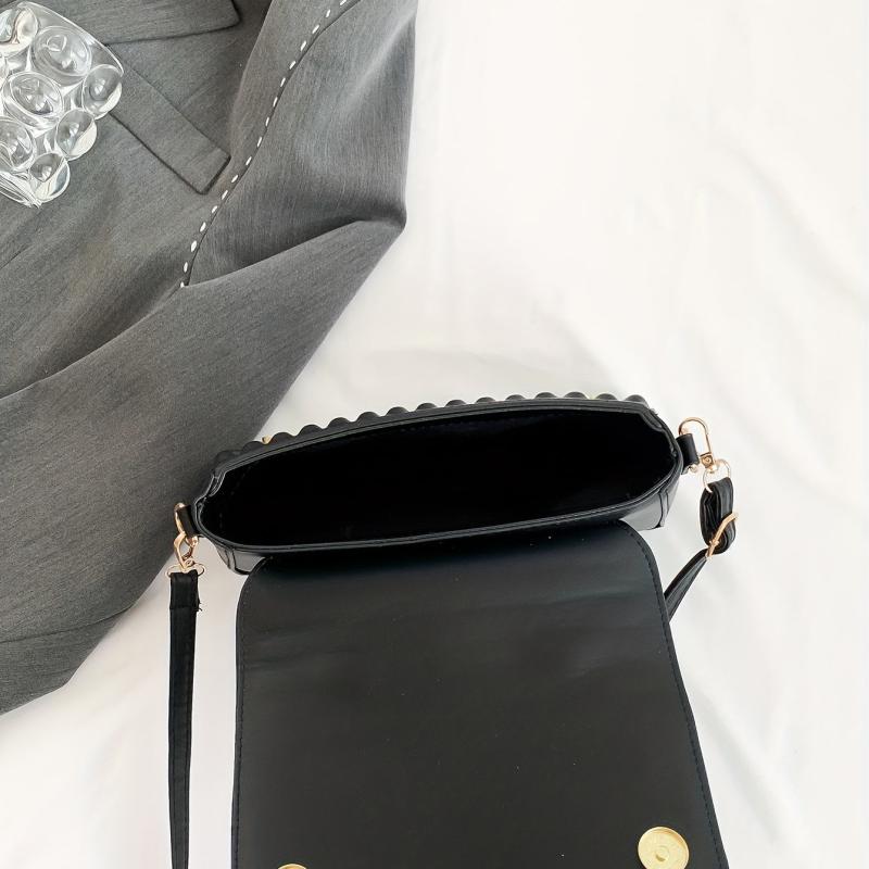 Embossed Crossbody Bag Square Purse Top Handle Handbag for Women