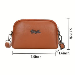 Vintage Shoulder Bag Zipper Crossbody with Detachable Strap