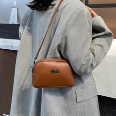 Vintage Shoulder Bag Zipper Crossbody with Detachable Strap