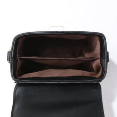 Plaid Pattern Box Handbag Scarf Decor Crossbody Bag
