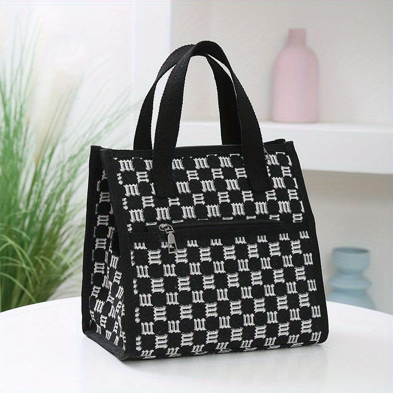 Nylon Satchel Lunch Box Portable Lunch Storage Bag School Office Picnic