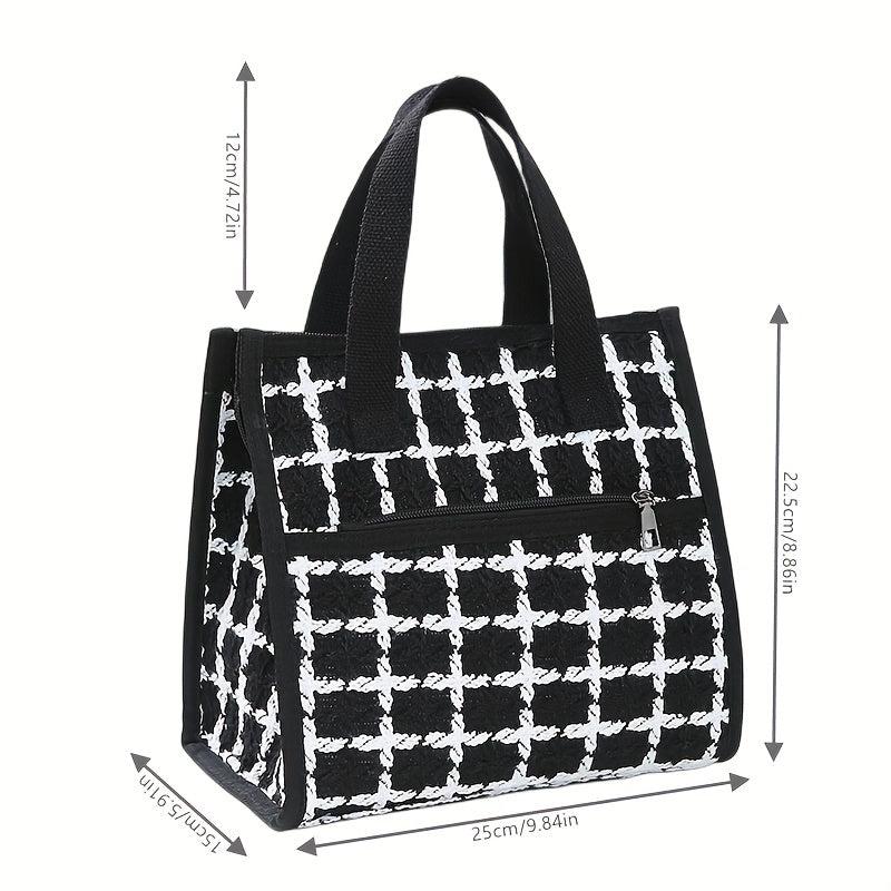 Nylon Satchel Lunch Box Portable Lunch Storage Bag School Office Picnic