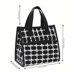 Nylon Satchel Lunch Box Portable Lunch Storage Bag School Office Picnic