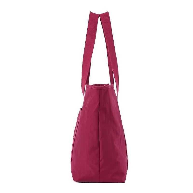 Waterproof Nylon Tote Bag Solid Shoulder Carry on Handbag