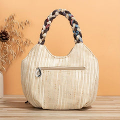 Flower Pattern Large Capacity Straw Tote Bag