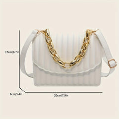 Mini Quilted Crossbody Bag PU Leather Handbag & Shoulder Bag