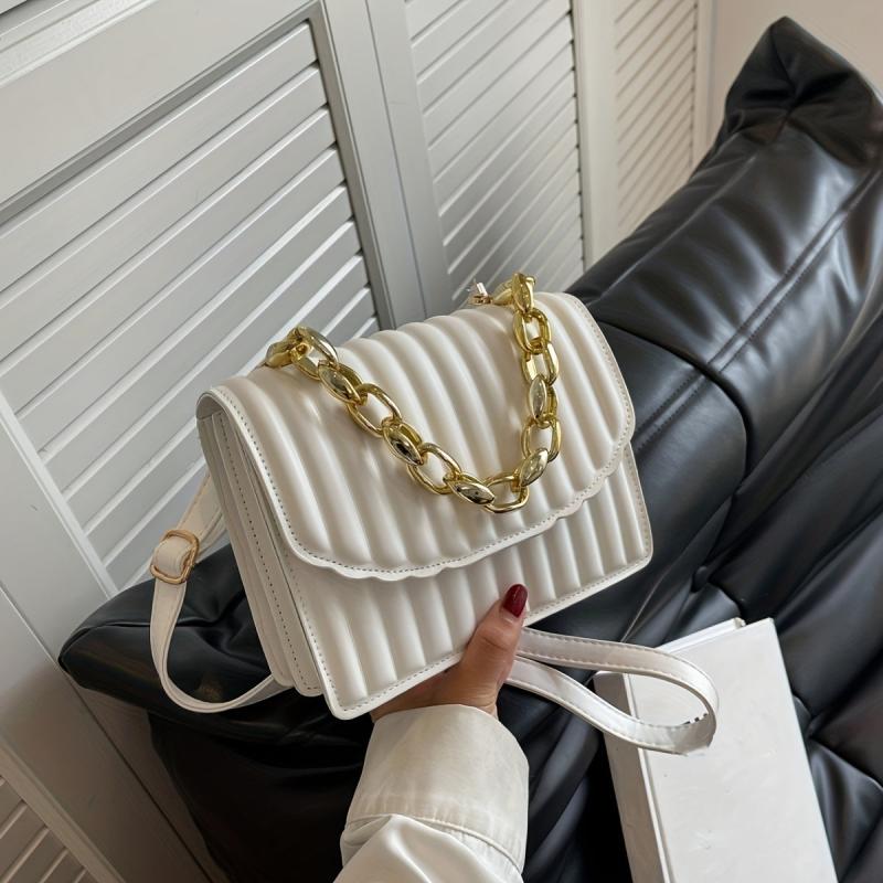 Mini Quilted Crossbody Bag PU Leather Handbag & Shoulder Bag