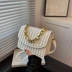 Mini Quilted Crossbody Bag PU Leather Handbag & Shoulder Bag