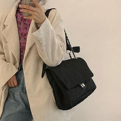 Quilted Flap Shoulder Bag Large Capacity Casual Purse Women's Everyday