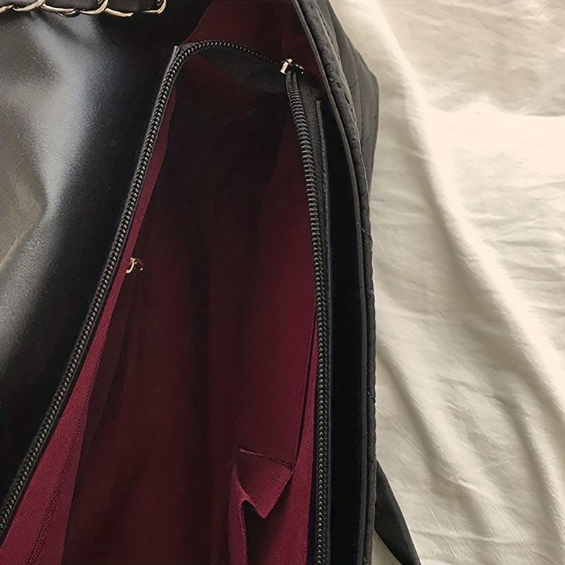 Quilted Flap Shoulder Bag Large Capacity Casual Purse Women's Everyday
