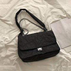 Quilted Flap Shoulder Bag Large Capacity Casual Purse Women's Everyday