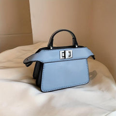 Mini Satchel Crossbody Bag PU Leather Textured Bag Purse Classic