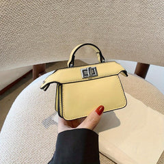 Mini Satchel Crossbody Bag PU Leather Textured Bag Purse Classic