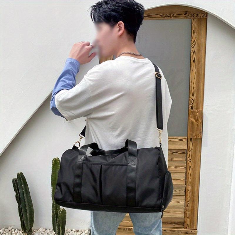 Outdoor Nylon Sports Duffle Bag Large Capacity Gym Bag Waterproof Travel Luggage