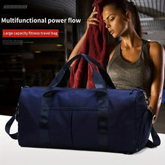 Outdoor Nylon Sports Duffle Bag Large Capacity Gym Bag Waterproof Travel Luggage
