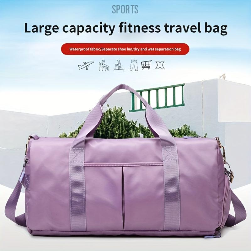 Outdoor Nylon Sports Duffle Bag Large Capacity Gym Bag Waterproof Travel Luggage