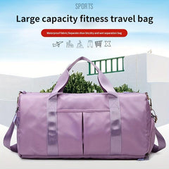 Outdoor Nylon Sports Duffle Bag Large Capacity Gym Bag Waterproof Travel Luggage