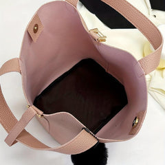 Large Capacity PU Leather Satchel Tote Bag