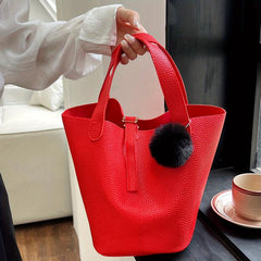 Large Capacity PU Leather Satchel Tote Bag