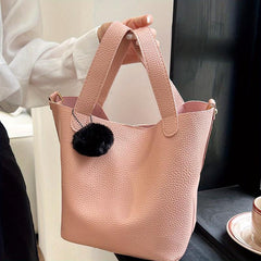 Large Capacity PU Leather Satchel Tote Bag