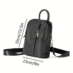 Wave Embossed Crossbody Bag Top Handle Shoulder Purses Small Handbags