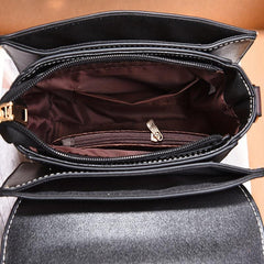 Crocodile Pattern Crossbody Satchel Bag PU Leather Textured Bag