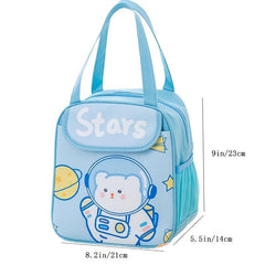 Cartoon Print Lunch Bag Thermal Insulation Hand Bag
