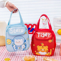 Cartoon Print Lunch Bag Thermal Insulation Hand Bag