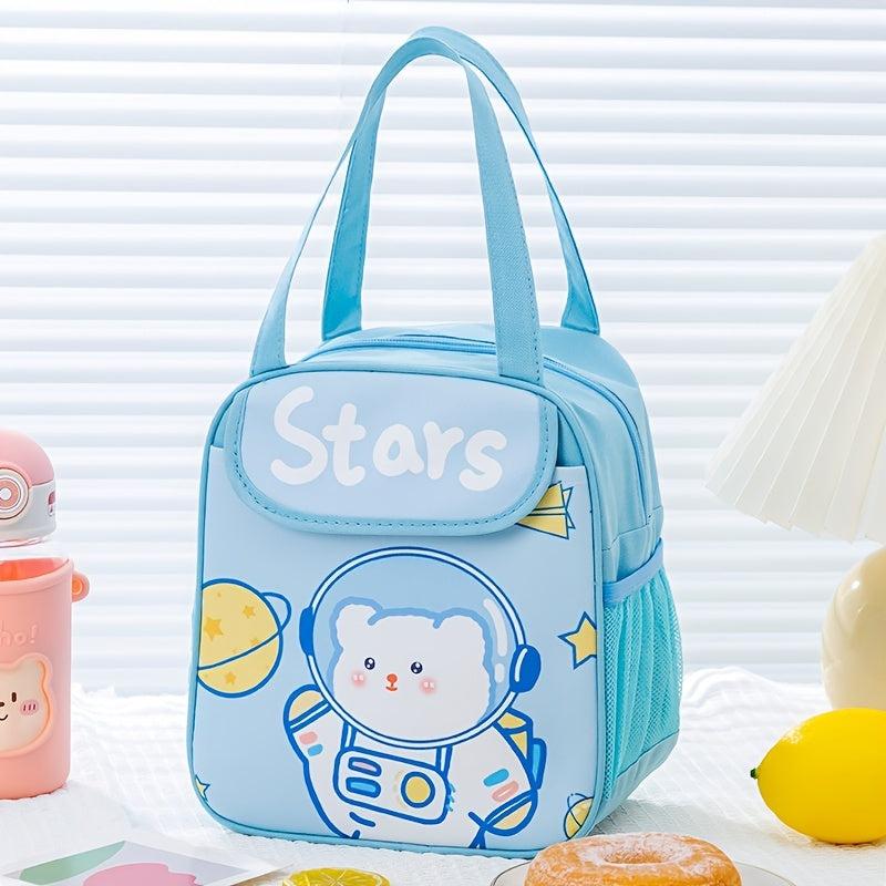 Cartoon Print Lunch Bag Thermal Insulation Hand Bag