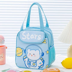 Cartoon Print Lunch Bag Thermal Insulation Hand Bag