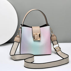 Gradient Bucket Bag Top Handle Handbag Shoulder Strap Versatile Tote & Crossbody