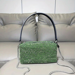 Rhinestone Evening Handbag Wedding Prom Purse Mini Chain Crossbody Bag