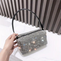 Rhinestone Evening Handbag Wedding Prom Purse Mini Chain Crossbody Bag