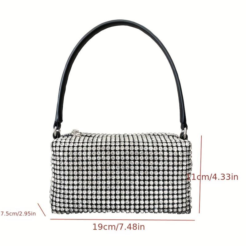 Rhinestone Evening Handbag Wedding Prom Purse Mini Chain Crossbody Bag