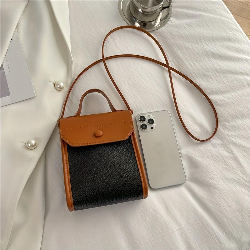 Colorblock Square Shoulder Bag Lightweight Crossbody Bag
