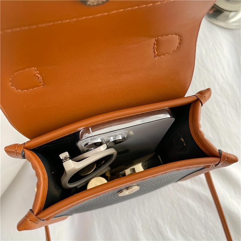 Colorblock Square Shoulder Bag Lightweight Crossbody Bag