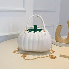 Pumpkin Shaped Metal Chain Crossbody Bag
