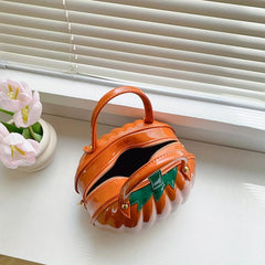 Pumpkin Shaped Metal Chain Crossbody Bag
