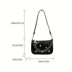Stylish Mini Rivet Decor Handbag Crossbody Bag Women's Purse & Shoulder Bag