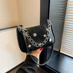 Stylish Mini Rivet Decor Handbag Crossbody Bag Women's Purse & Shoulder Bag