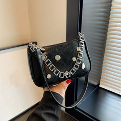 Stylish Mini Rivet Decor Handbag Crossbody Bag Women's Purse & Shoulder Bag