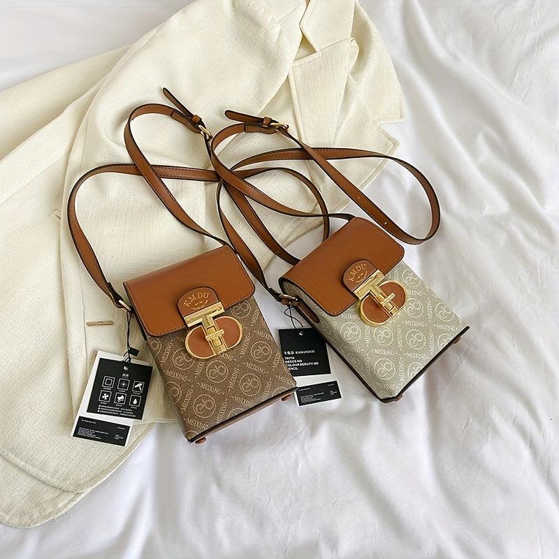 Flap Cell Phone Crossbody Bag PU Leather Textured Bag Purse
